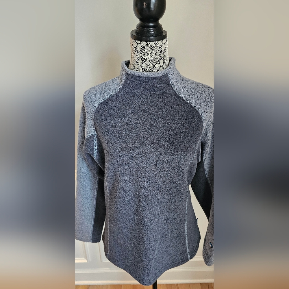 KUHL Alfpaca Fleece Mock Neck Pullover Sweater Acrylic Poly Blend Womens Medium
